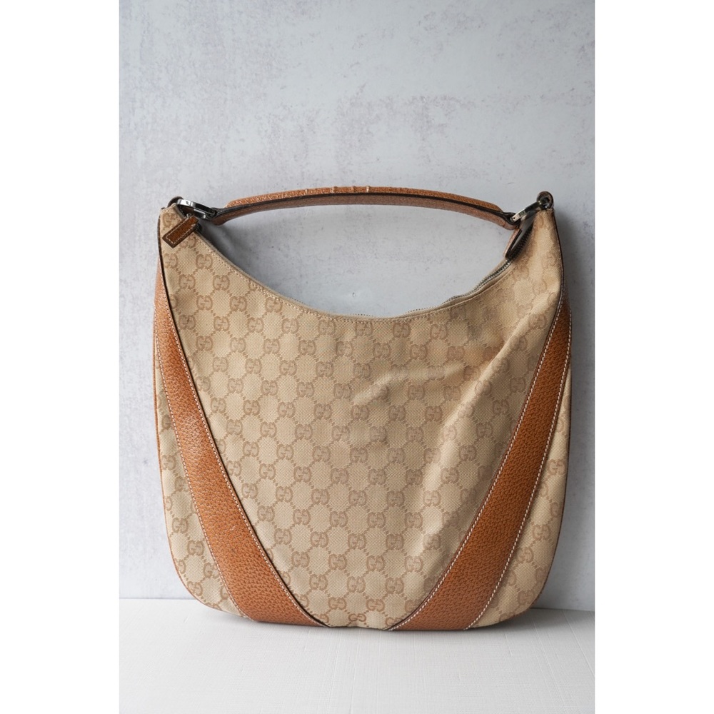 Gucci Tan and Brown Hobo Bag
